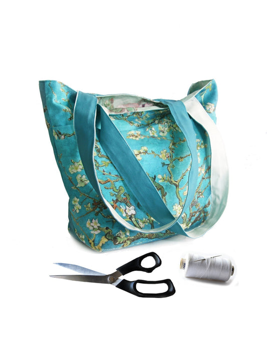 Tuto couture sac cabas en tissu doublé avec un fond