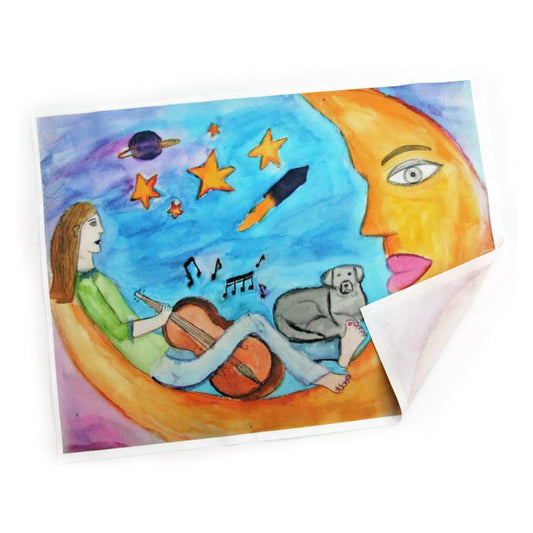 Dessin d'enfant imprimé sur tissu de coton