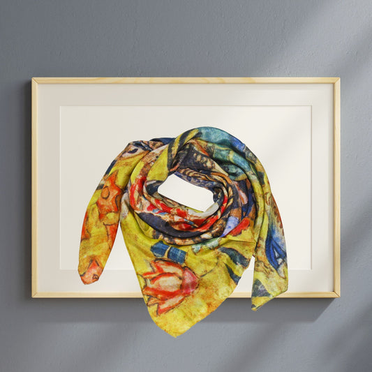 Foulard en soie reproduction d'un tableau