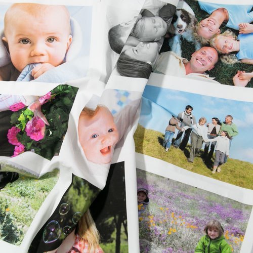 Photos imprimées sur coupon de tissu de coton personnalisé