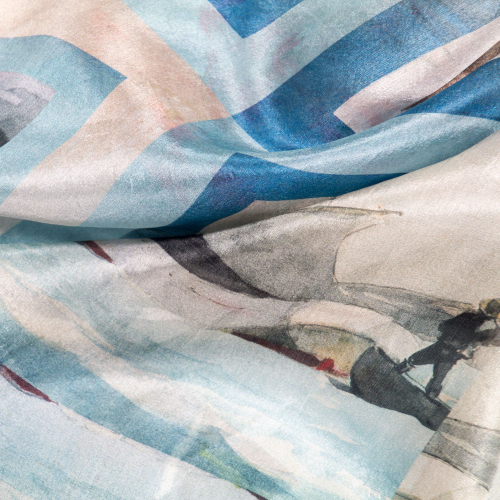 Tissu de soie au mètre personnalisé de votre motif