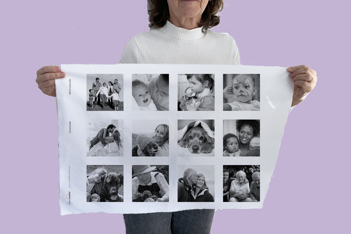 Your photos printed on quilting fabric – Personalized panel