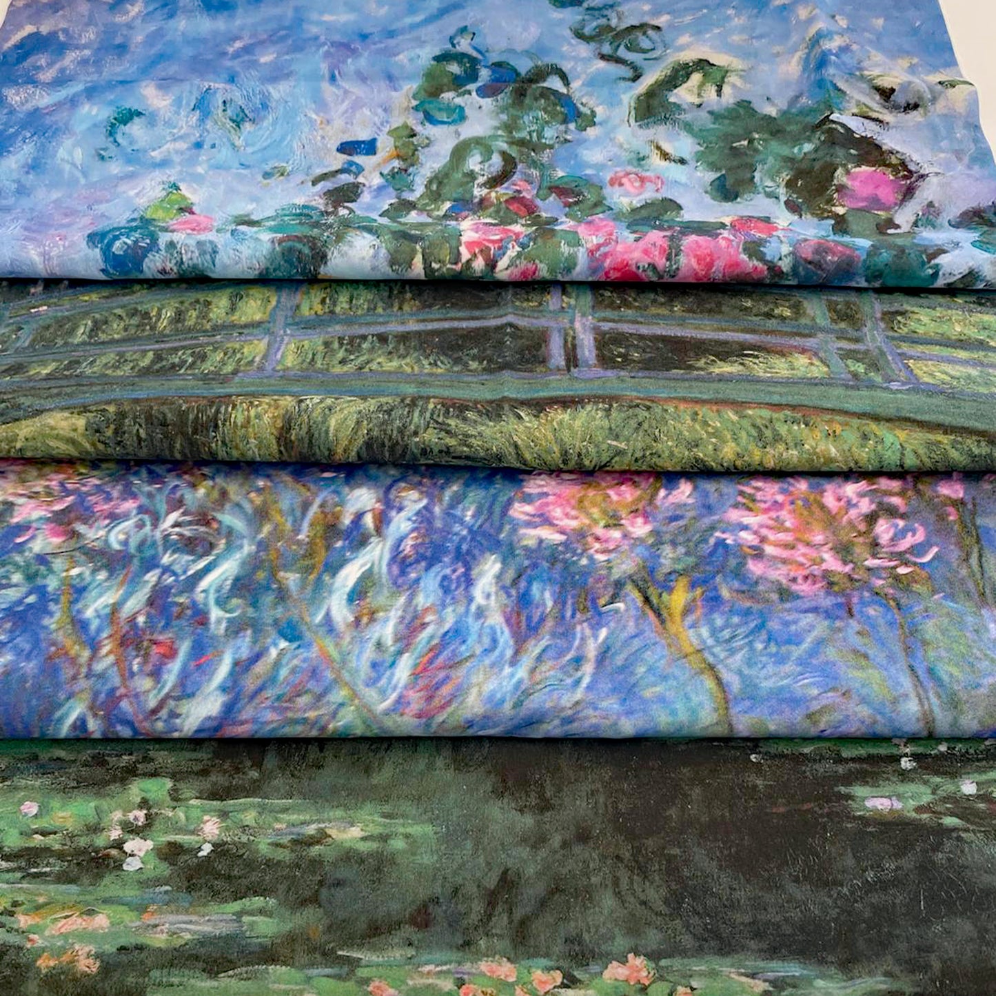 Patchwork quilt floral Claude Monet 142x142 cm
