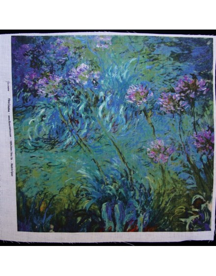 Tela de lino estampada obra de arte Monet Renoir Van Gogh - 45x45 cm