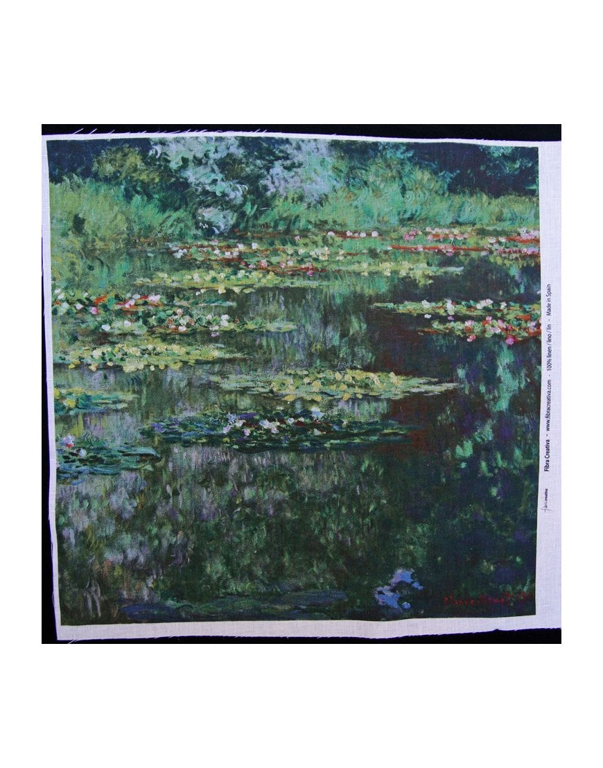 Tela de lino estampada obra de arte Monet Renoir Van Gogh - 45x45 cm