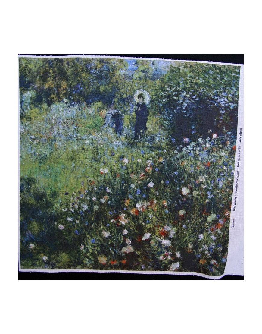 Tela de lino estampada obra de arte Monet Renoir Van Gogh - 45x45 cm