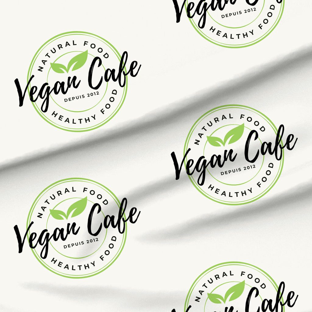 logo imprimé sur tissu pour un café