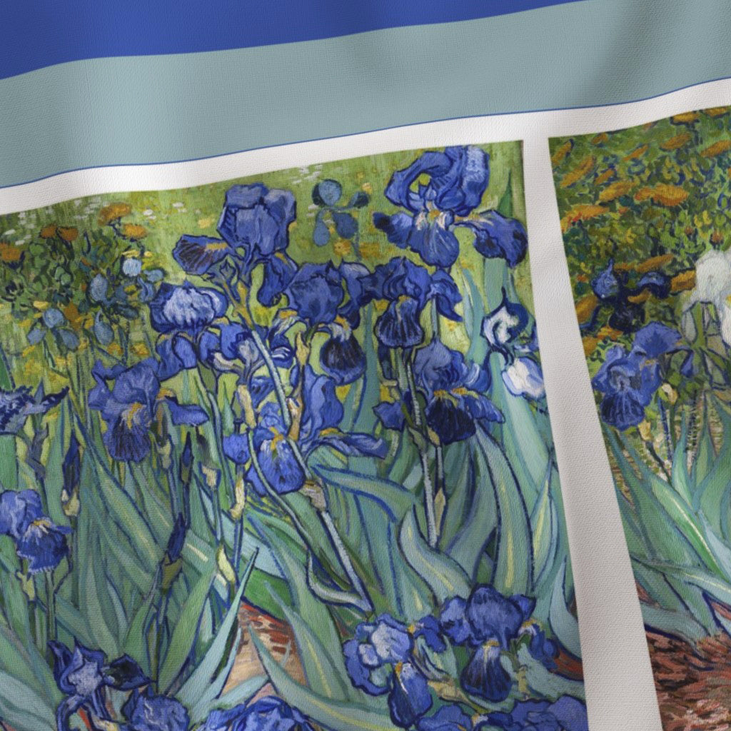 tissu imprimé pour sac cabas van gogh iris