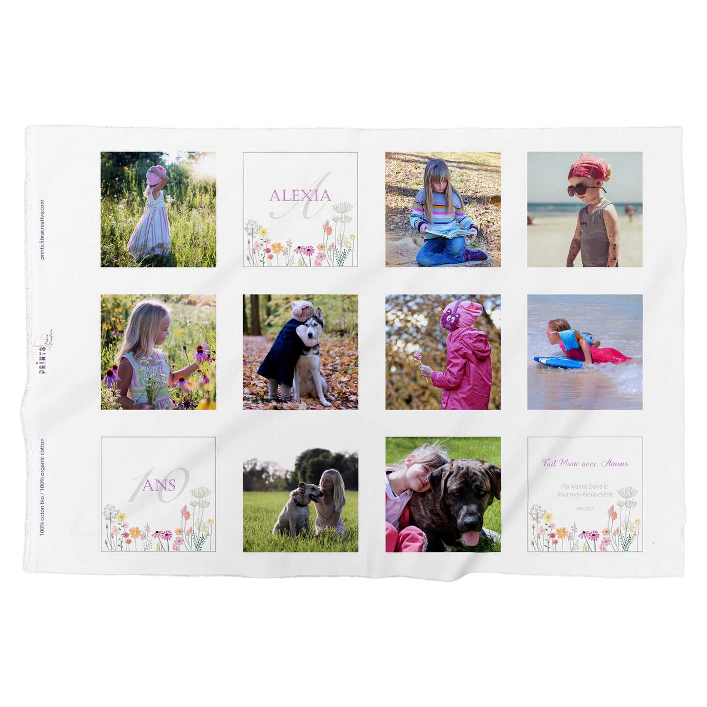 Cupón de tela impresa de tus fotos para patchwork y costura