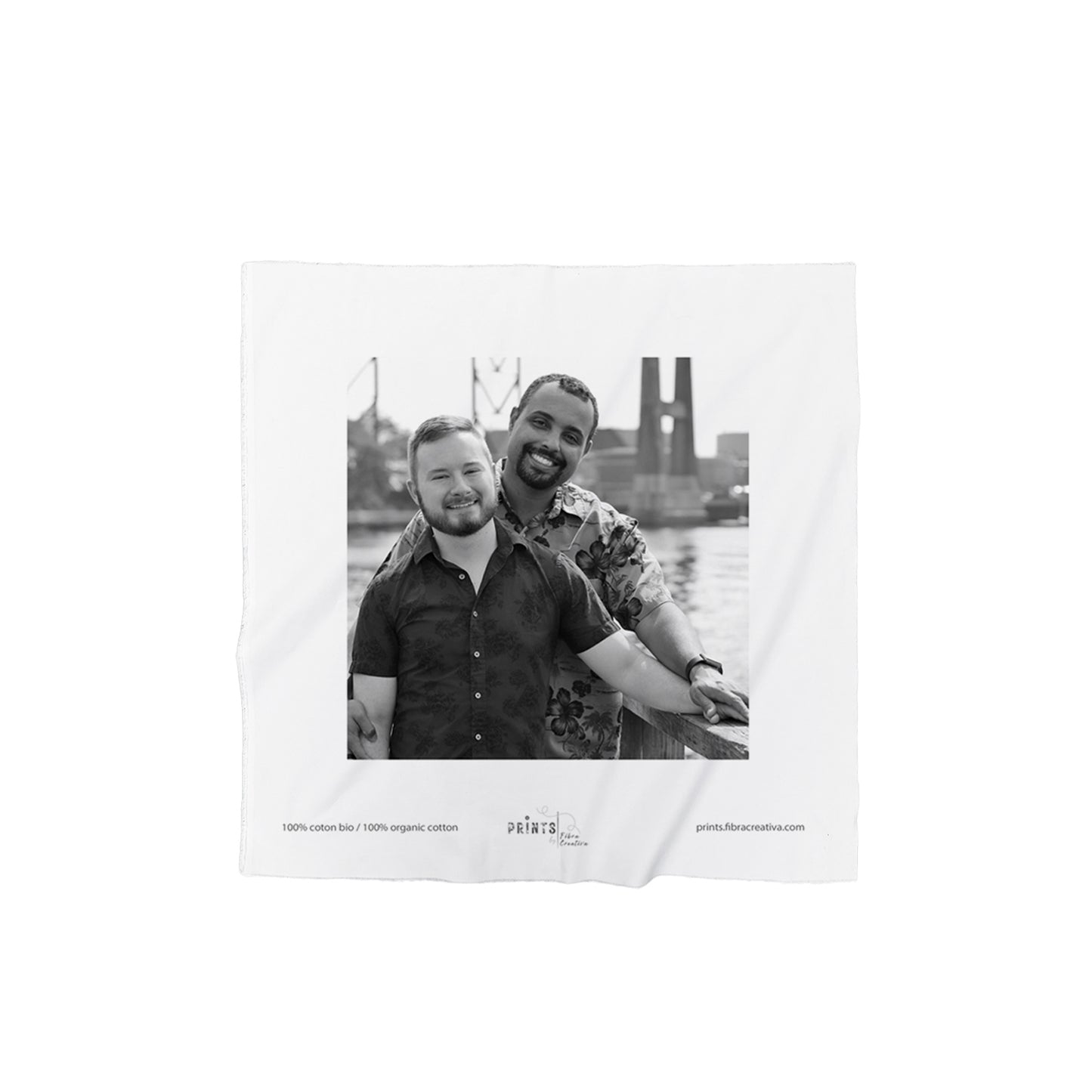 Your photo printed on organic cotton fabric for sewing and patchwork