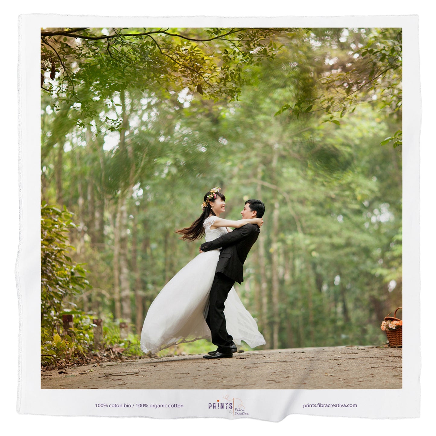 Your photo printed on organic cotton fabric for sewing and patchwork