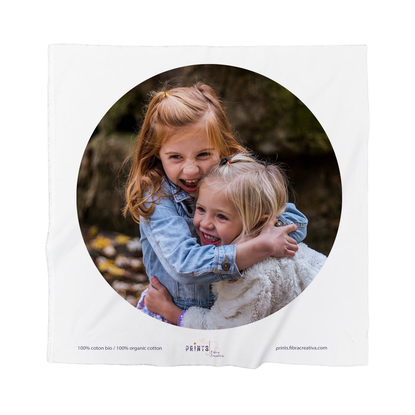 Your photo printed on organic cotton fabric for sewing and patchwork