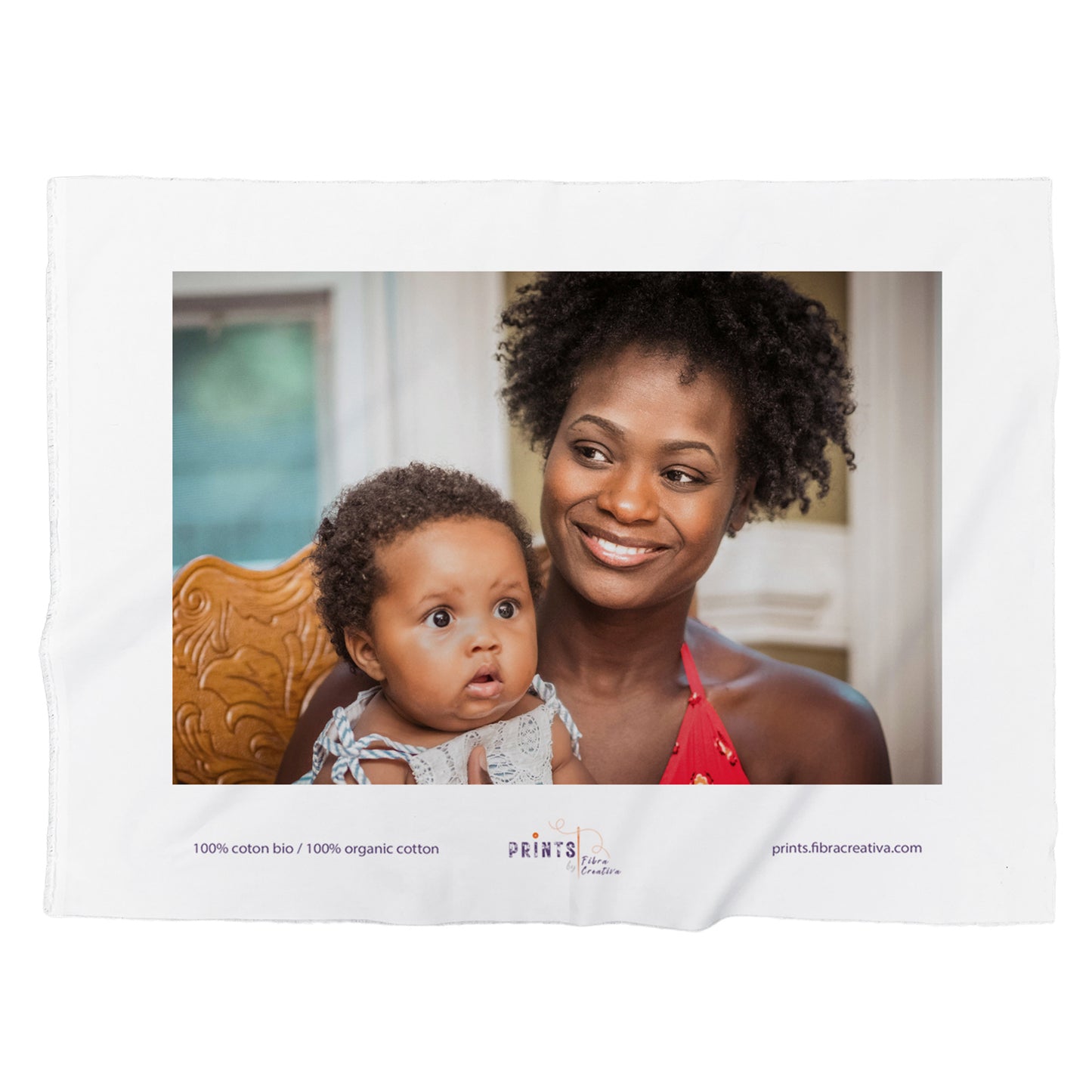 Your photo printed on organic cotton fabric for sewing and patchwork