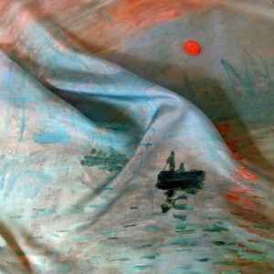 Fular de seda impreso Claude Monet
