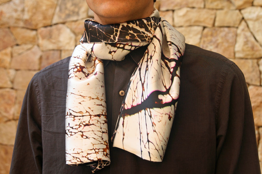 foulard en soie pour homme personnalisé