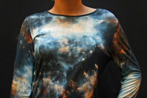 Allover printed T-shirt space Fibra Creativa