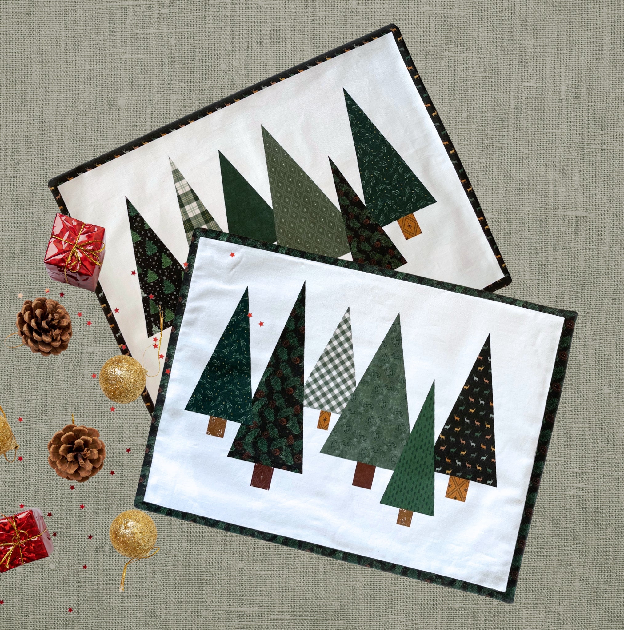 Tutoriel Couture Facile Sets De Table De No l Avec Sapins Tutoriel Couture Facile Sets De Table De No l Avec Sapins