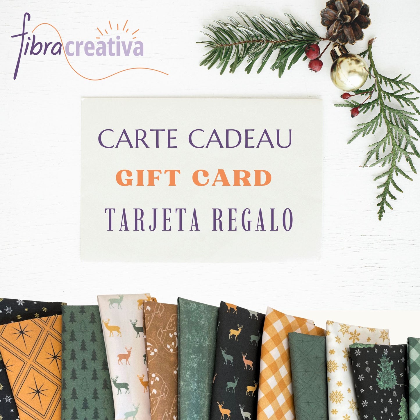 Carte cadeau Noël FibraCreativa