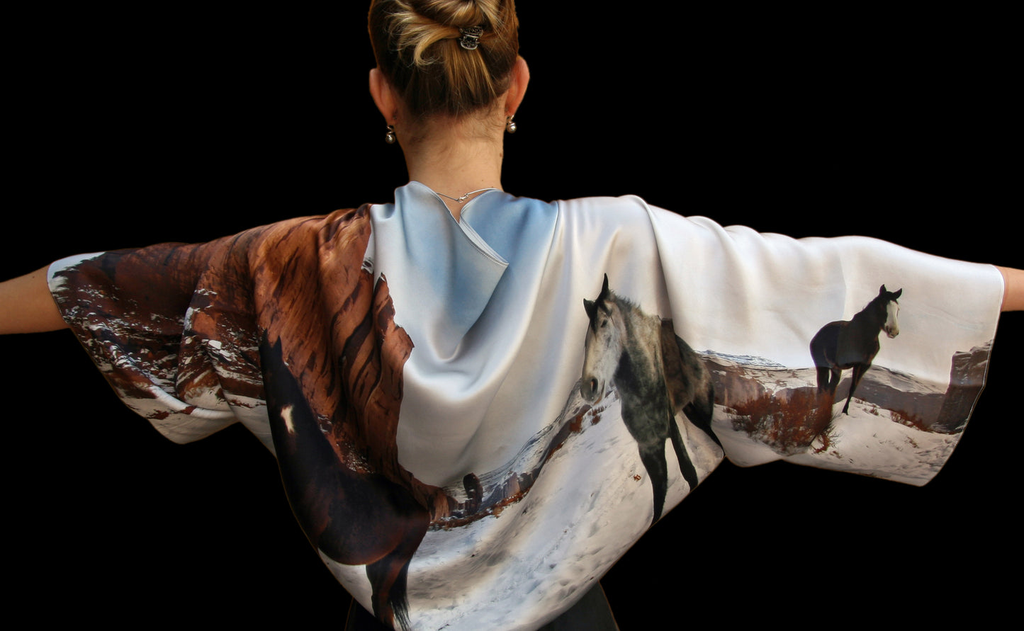 Impression de photo sur tissu grand format soie naturelle