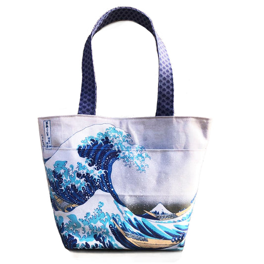Kit couture sac cabas La Grande Vague de Hokusai DIY