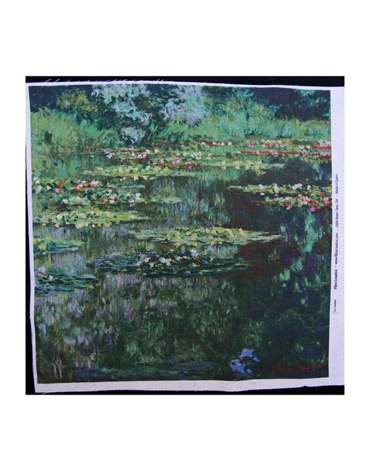 Tela de lino estampada obra de arte Monet Renoir Van Gogh - 45x45 cm