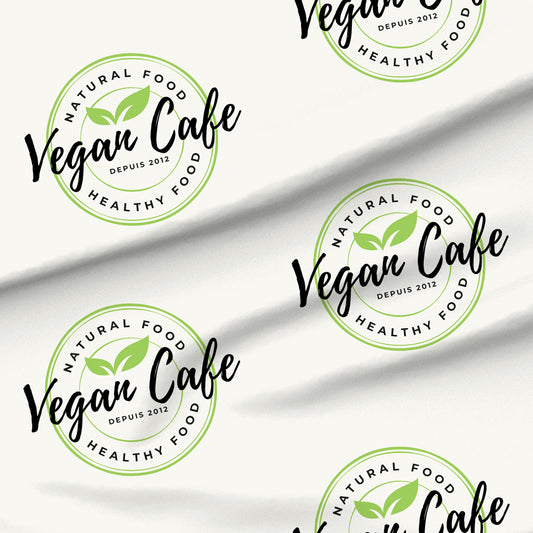 logo imprimé sur tissu pour un café