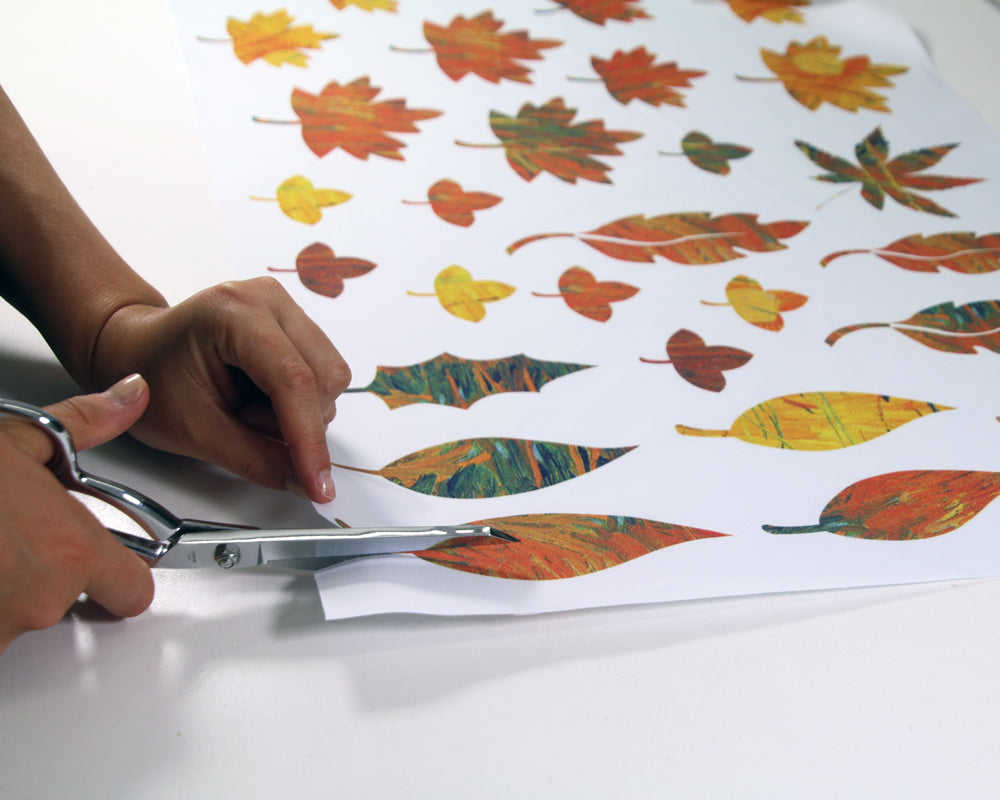 Panneau tissu feuilles d'automne pour patchwork appliqué