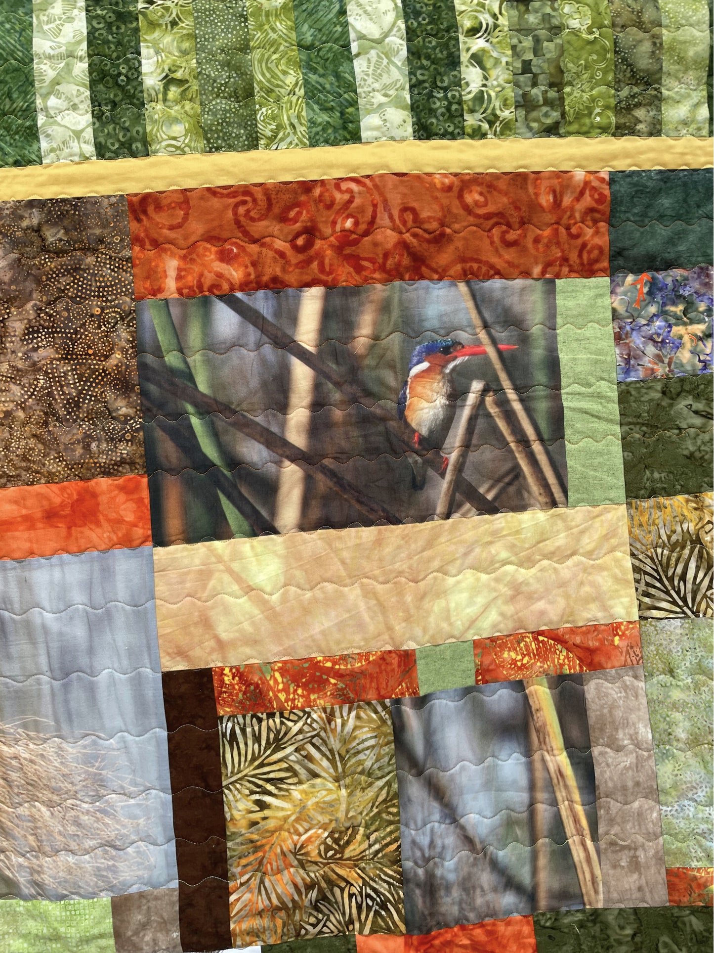 Plaid patchwork oiseaux – Okavango