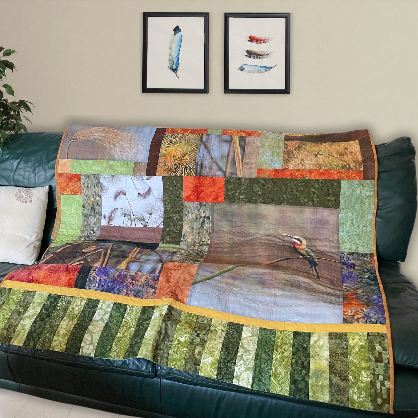 Plaid patchwork oiseaux – Okavango