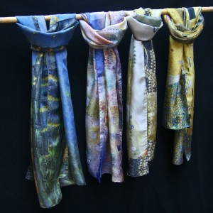 Colección de fulares en seda pintores famosos