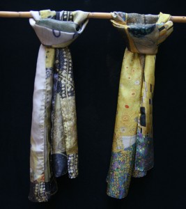 Klimt silk scarves made in Europe - Fibra Creativa