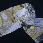 Klimt silk scarf water snakes Fibra Creativa