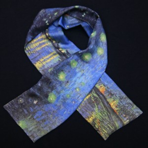 Men's silk scarf Van Gogh The Starry Night