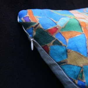 invisible zipper linen cushion