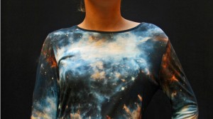 Fibra Creativa T-shirt all over espace bleu