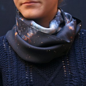 Fibra Creativa silk circle scarf bespoke printed