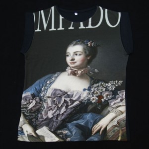 All-over printed T-shirt with painting