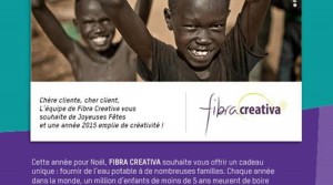 Carte voeux Oxfam Fibra Creativa 2015