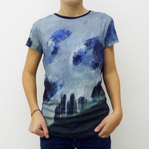 T-shirt imprimé tableau paysage Fibra Creativa