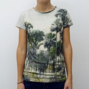 Camiseta managa corta estampada reproducción cuadro Winslow Homer Homassassa