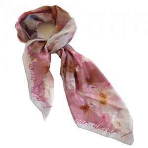 Love silk scarf customizable