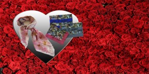 Saint Valentin foulards de soie personnalisés
