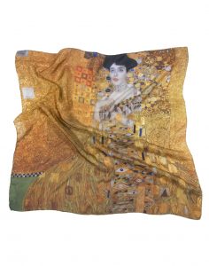Foulard Klimt Adèle Bloch-Bauer soie naturelle 68x68 cm