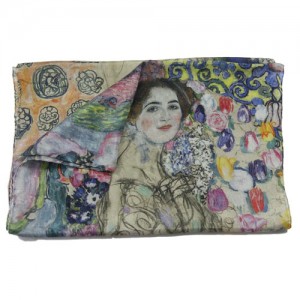 Klimt retrato de Ria Munk fular de seda
