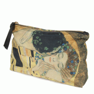 Klimt pochette en soie le Baiser - Fibra Creativa